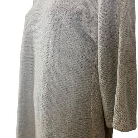 Terra SJ Apparel Womens Light Gray 100% Linen Knit Summer Sweater Lagenlook M - Picture 9 of 16